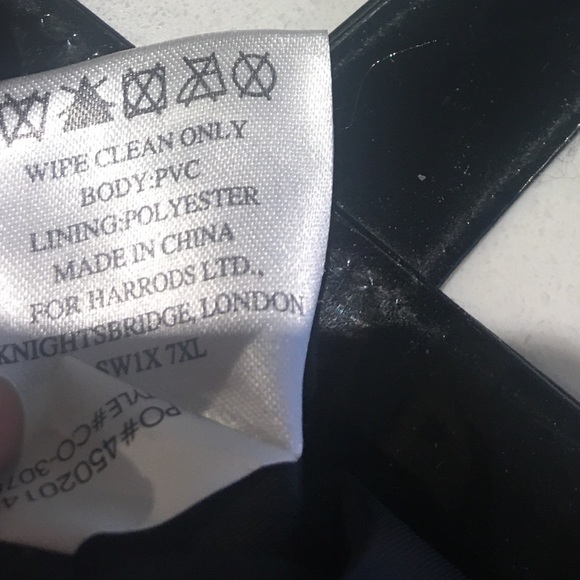 Harrods black pattern bag from London England - Picture 9 of 9